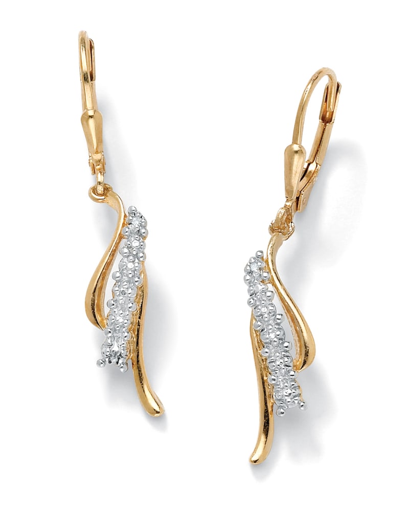 Gold drop shop down earrings
